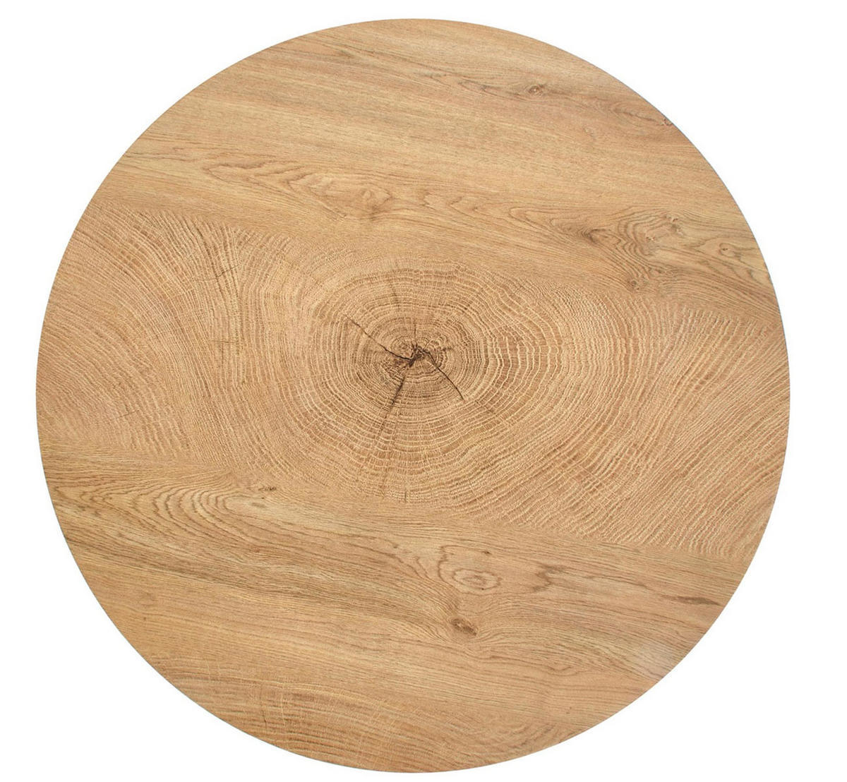 COUCHTISCH Brooklyn Eiche Natur / schwarz 80 / 80 / 37cm - Eichefarben/Schwarz, Holz/Holzwerkstoff (80/80/37cm) - Feldmann-Wohnen