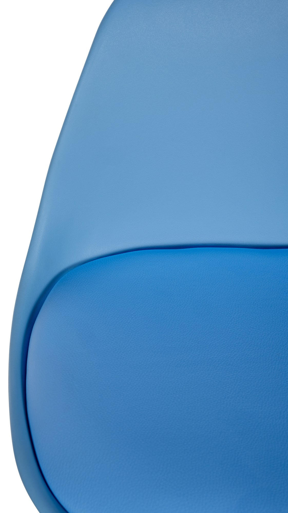BARHOCKER Lederlook blau - Blau/Eukalyptusholzfarben, Holz/Textil (38/99/44cm) - CLP