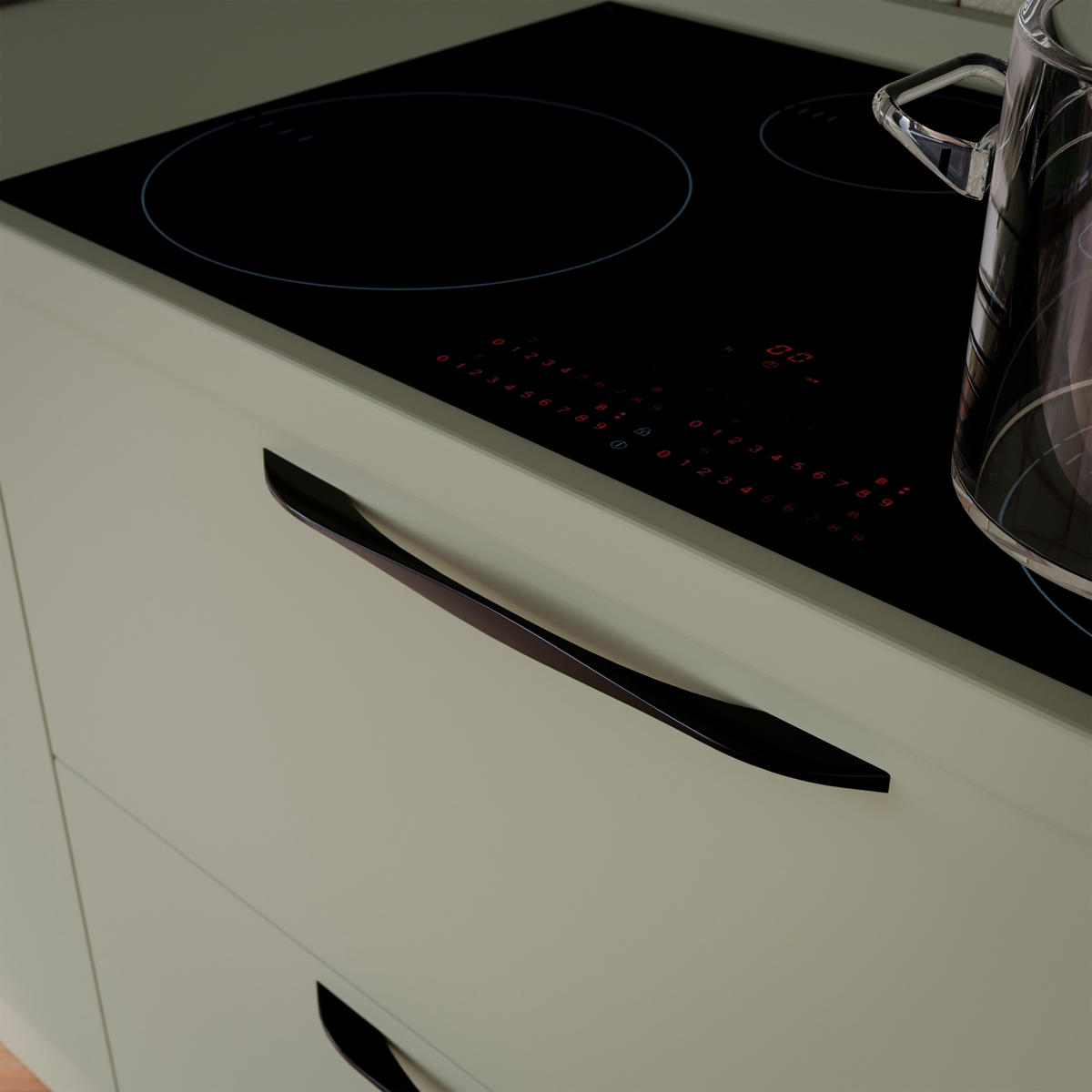 MÖBELGRIFFE Varna, L181mm, 160mm Achsenabstand, Zamak, Schwarzer lackiert 8er-set - Schwarz, Kunststoff (1.6/3/18.1cm) - EMUCA