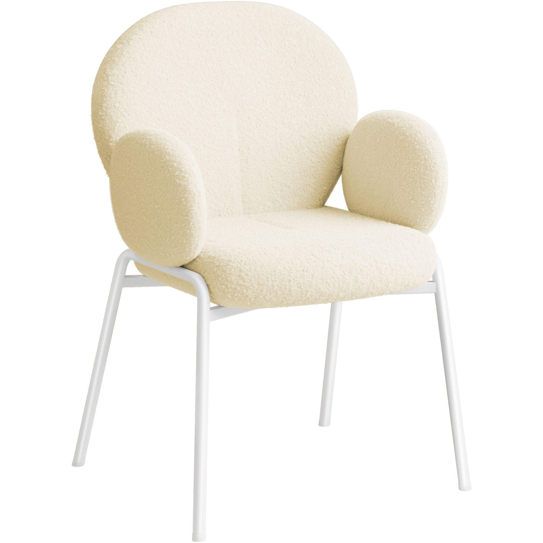 STUHL 1er Set Scandi Belastbarkeit 120 kg 61 5 x 62 x 90 - Creme, Kunststoff (62/90/61.5cm) - tectake