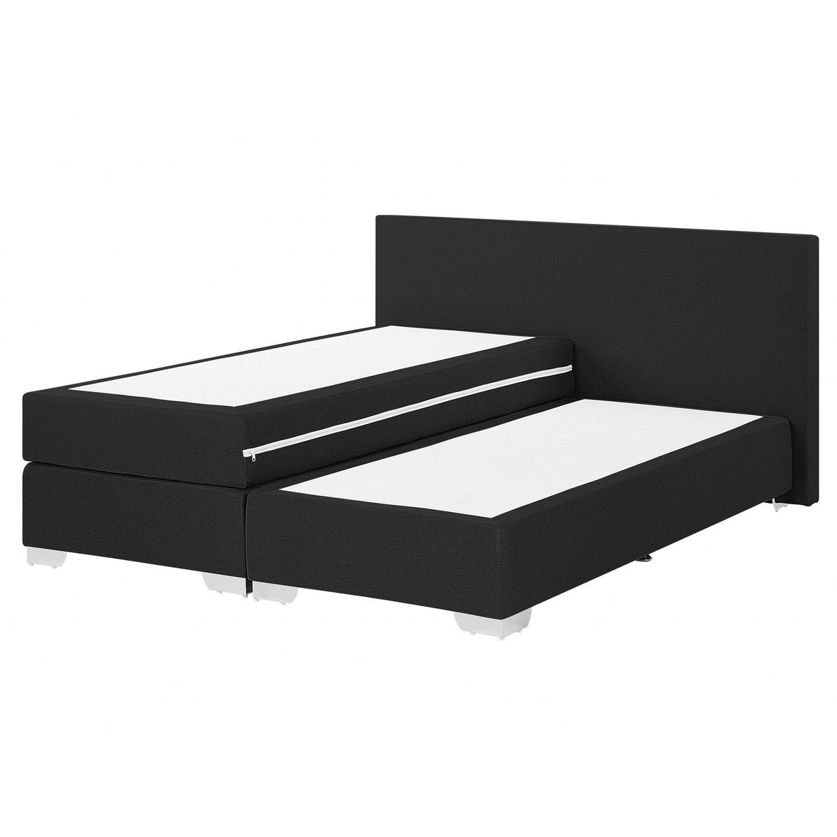 BOXSPRINGBETT 160/200cm Schwarz President - Schwarz, Textil (160/200cm) - Beliani