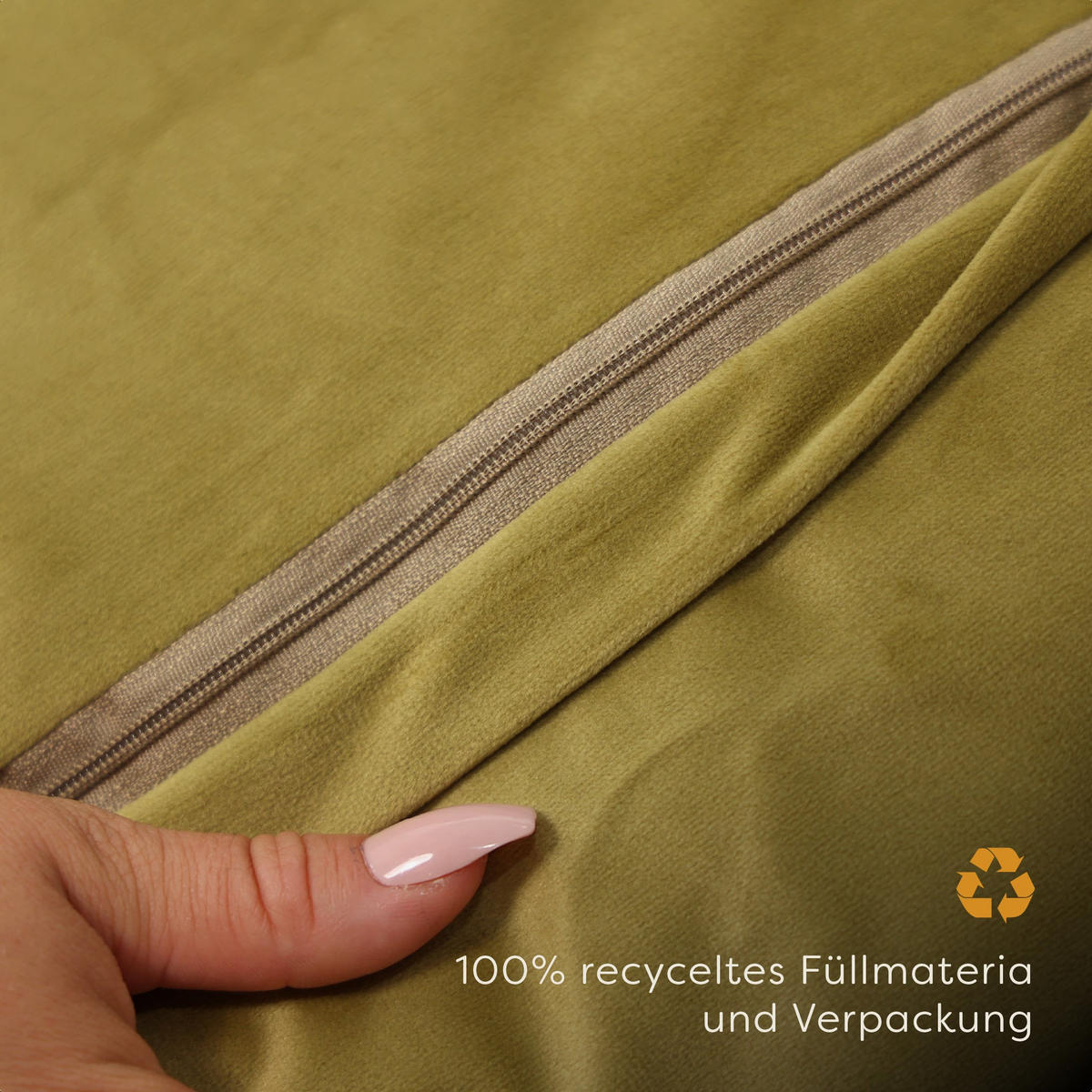 HEIZKISSEN Plush 45x45cm Barley Corn - Honig, Textil (45/45cm) - Pleafs
