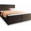 BOXBETT MADO 140x200 cm mit Matratze und Topper - Braun - Braun, Holz (140/200cm) - MASSENO