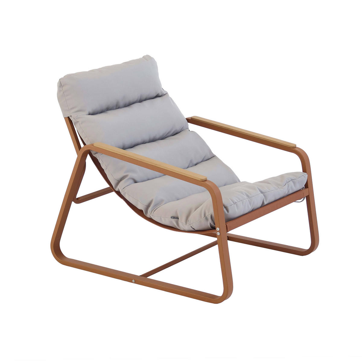 GARTEN-RELAXSESSEL mit Fußstütze, Terrakotta - Braun, Textil (72/77/91cm) - Oviala