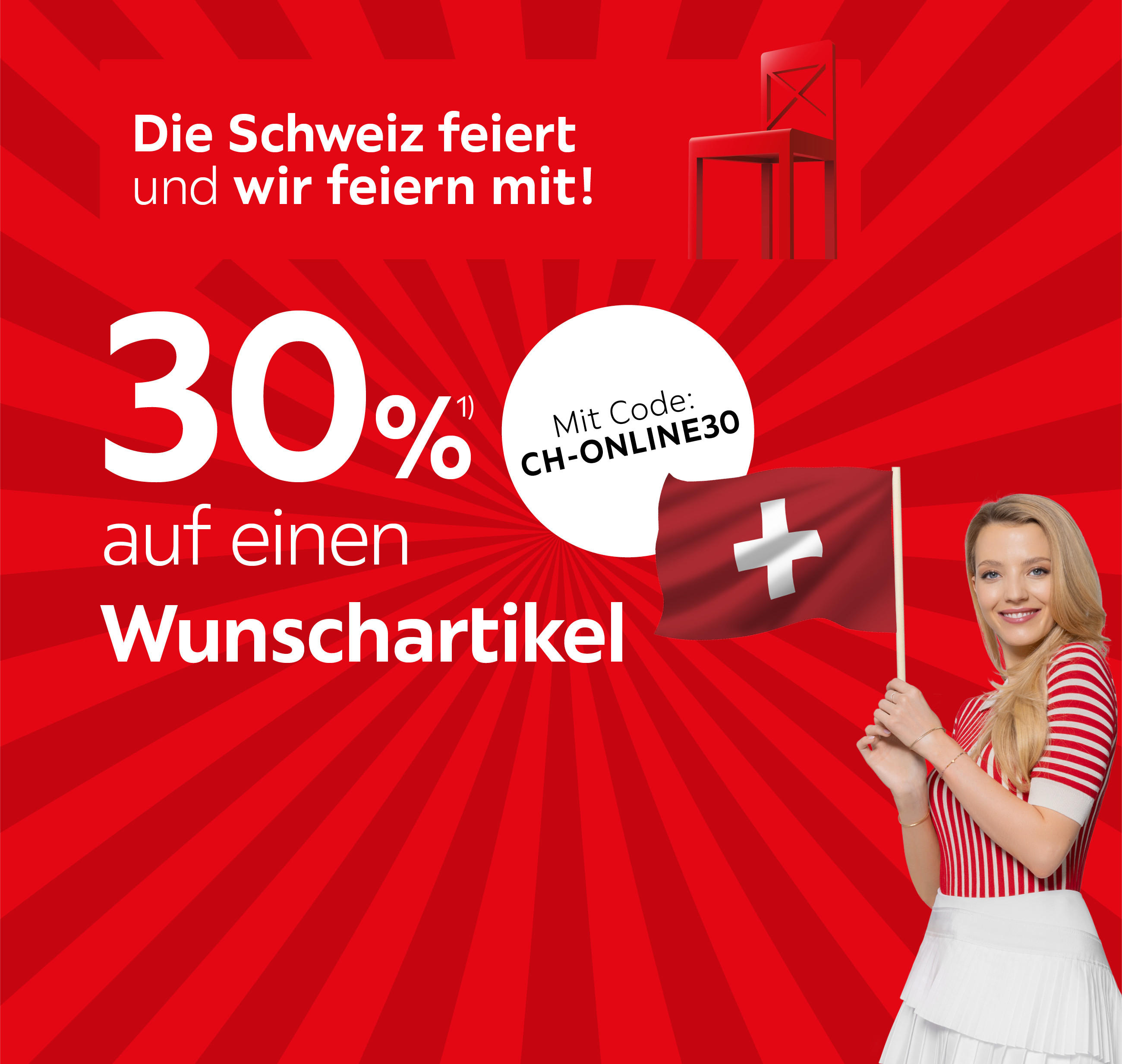 30% auf einen Wunschartikel