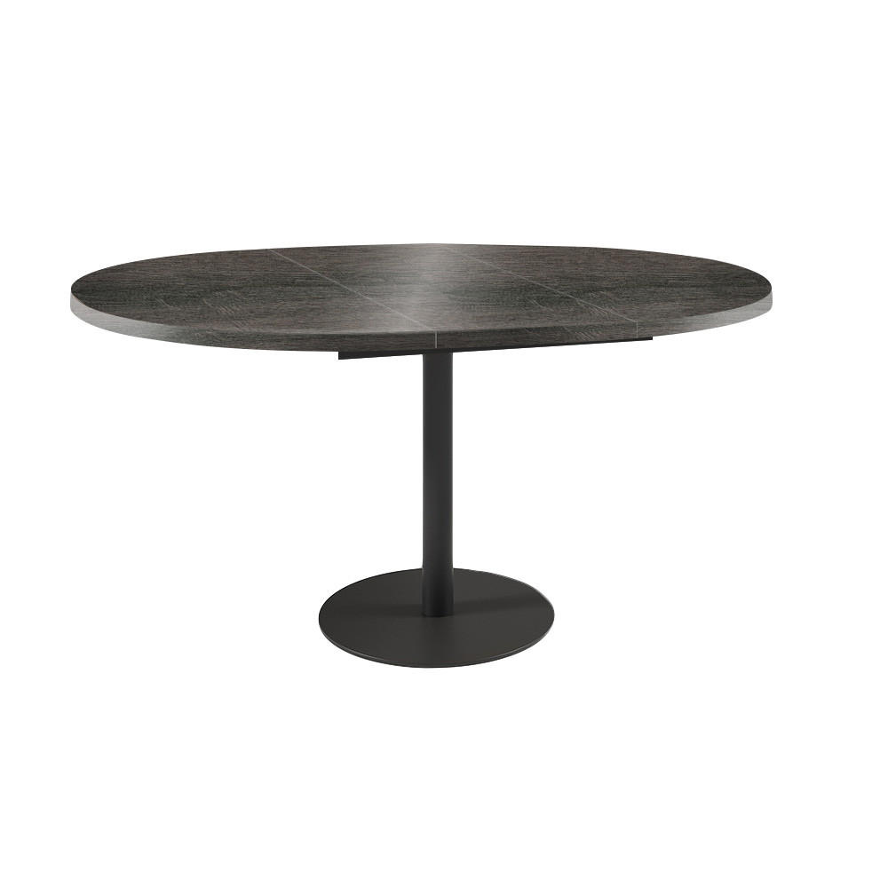 ESSTISCH Borte Sherman Eiche Anthrazit / Schwarz 100/138 / 100 / 76cm - Anthrazit/Schwarz, Holz/Holzwerkstoff (100/100/76cm) - Feldmann-Wohnen