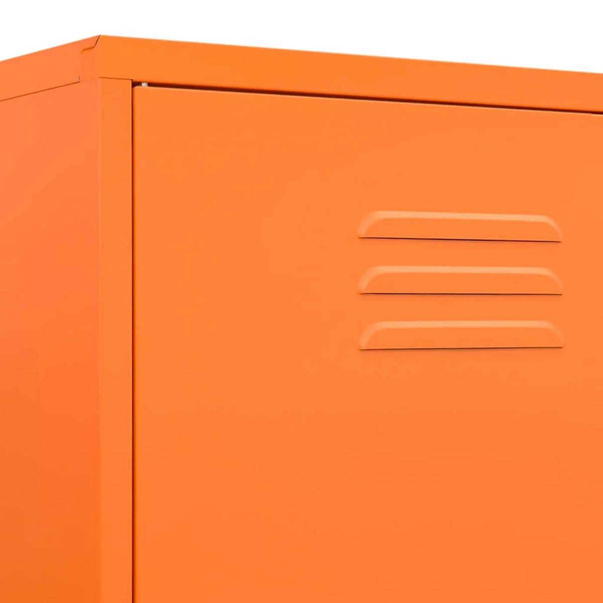 KLEIDERSCHRANK 2-Türig mit 4 verstellbaren Fächern 90/50/180 cm aus Stahl Orange - Orange, Metall (90/180/50cm) - vidaXL