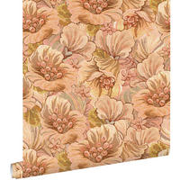 TAPETE gesticktes Blumenmuster 50 x 900 cm - Gelb, Papier (50/900cm) - ESTAhome
