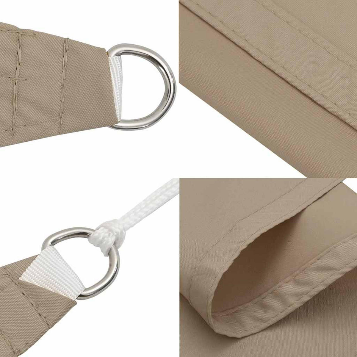 SONNENSEGEL Oxford-Gewebe Rechteckig 3/6 M Taupe - Taupe, Textil (300/600cm) - vidaXL