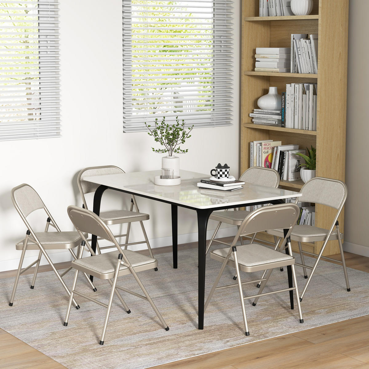KLAPPSESSEL Beige 6 Stück - Beige, Naturmaterialien (45/78/46cm) - GiPP