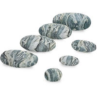 STEIN Kopfsteinpflaster Kissen 7er-set - Blaugrau, Textil (76/40cm) - Vercart