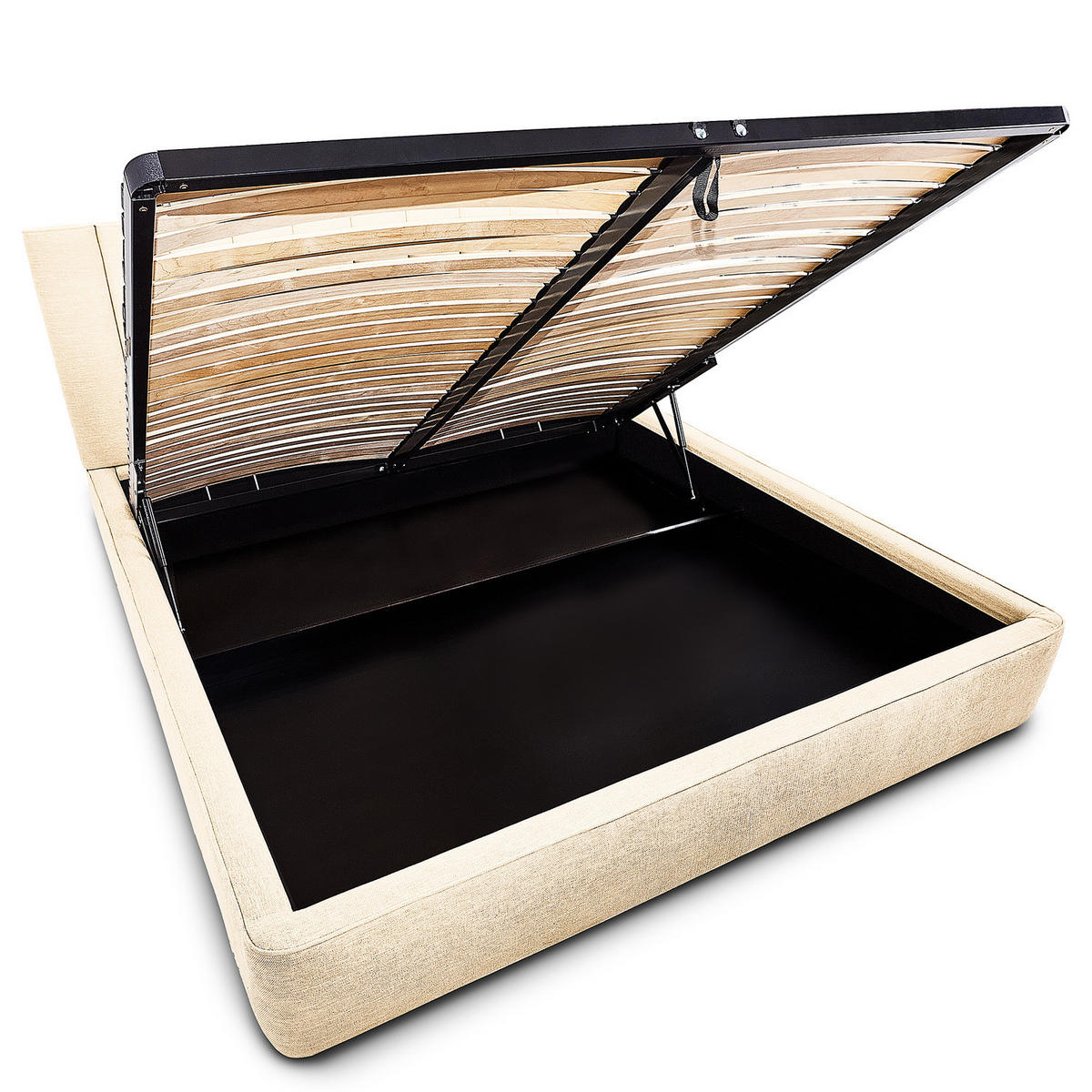 POLSTERBETT - Creme, Textil (180/200cm) - home24