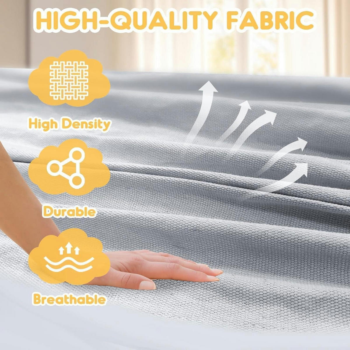 HÄNGEMATTE Baumwolle Grau mit Aufhängesystem - Grau, Textil (150/2.5/210cm)