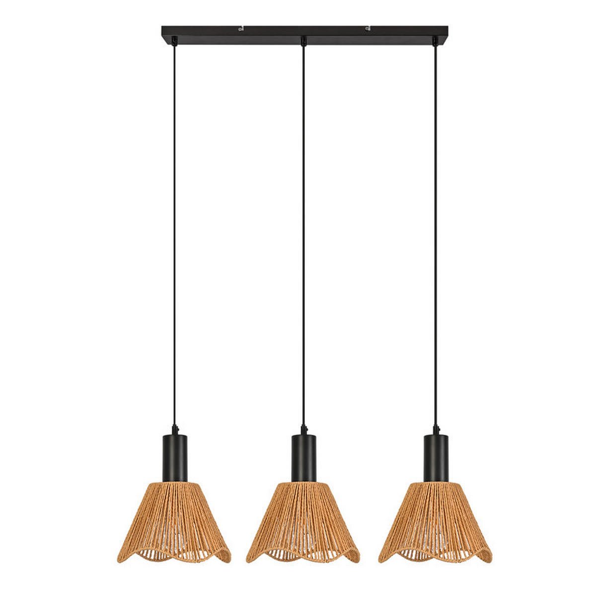 PENDELLEUCHTE ASCHAFFENBURG Ⅲ 74/56/120 cm - Schwarz, Metall (74/56/120cm) - Nettlife