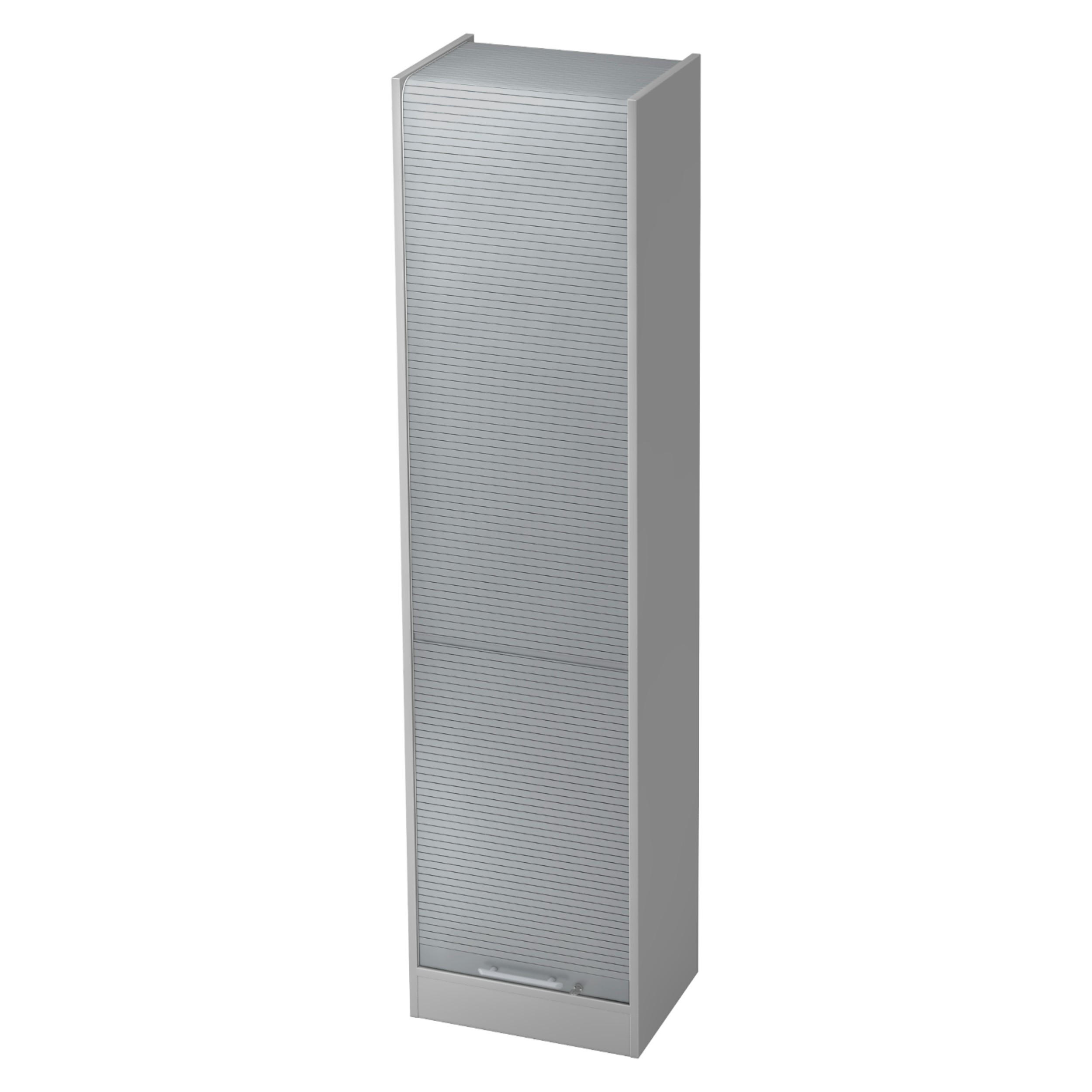 bümö Rollladenschrank Grau, Silber 50x200.4x40 cm