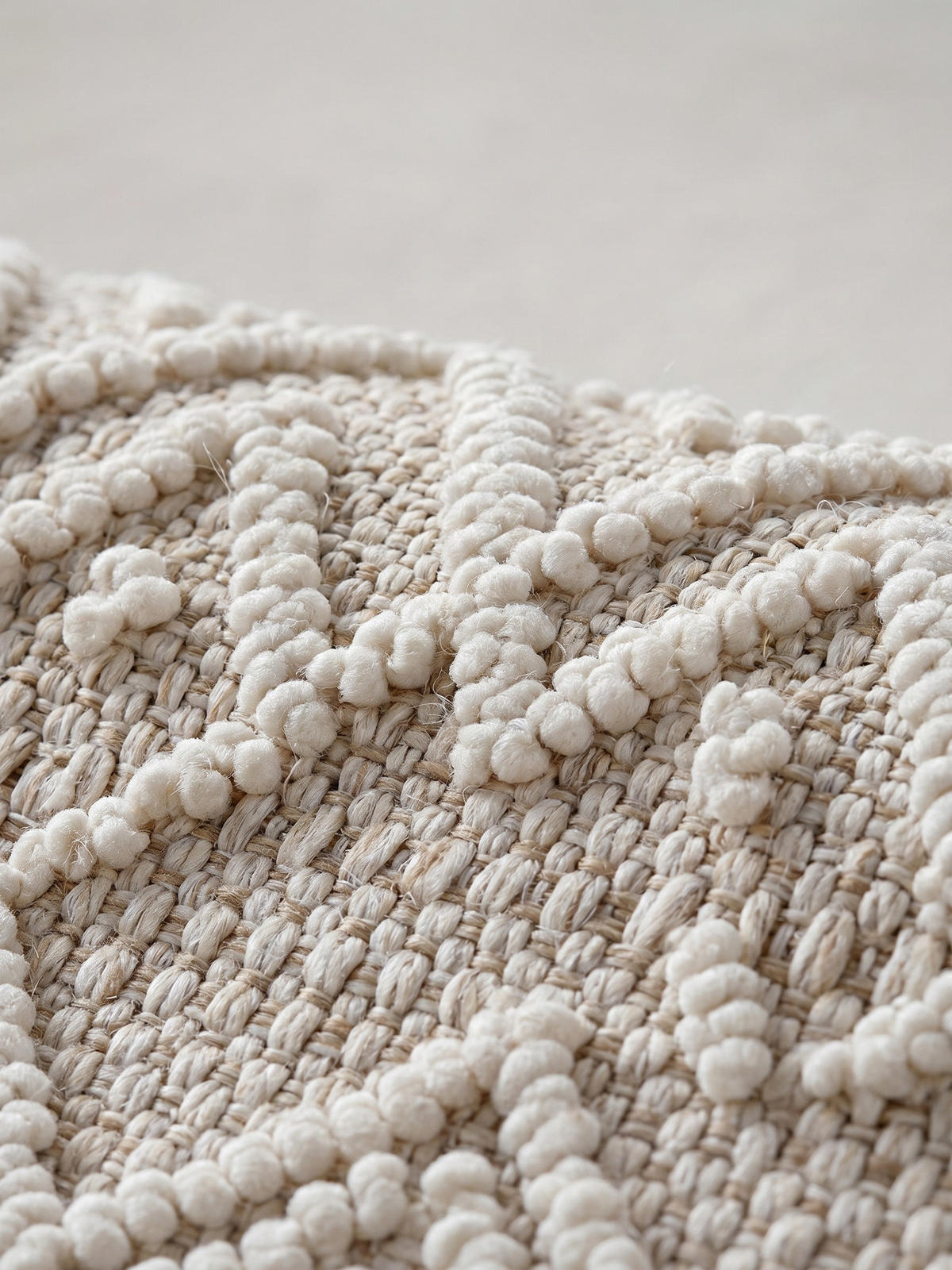 TEPPICH Flachgewebe LANGAU in Creme, mit Ethno-Streifen, Ø 200 cm - Creme, Textil (200/200cm) - KADIMA DESIGN