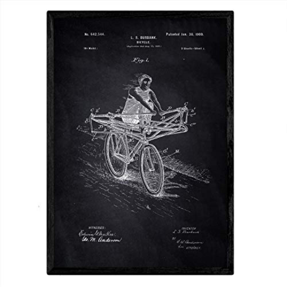 POSTER Patent Fahrradhandbuch A3 Rahmenlos - Klar, Papier (29.7/5/42cm) - Nacnic