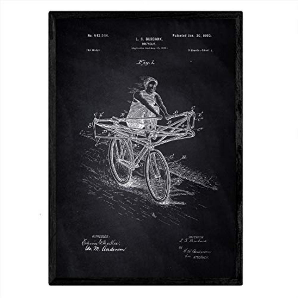 POSTER Patent Fahrradhandbuch A3 Rahmenlos - Klar, Papier (29.7/5/42cm) - Nacnic