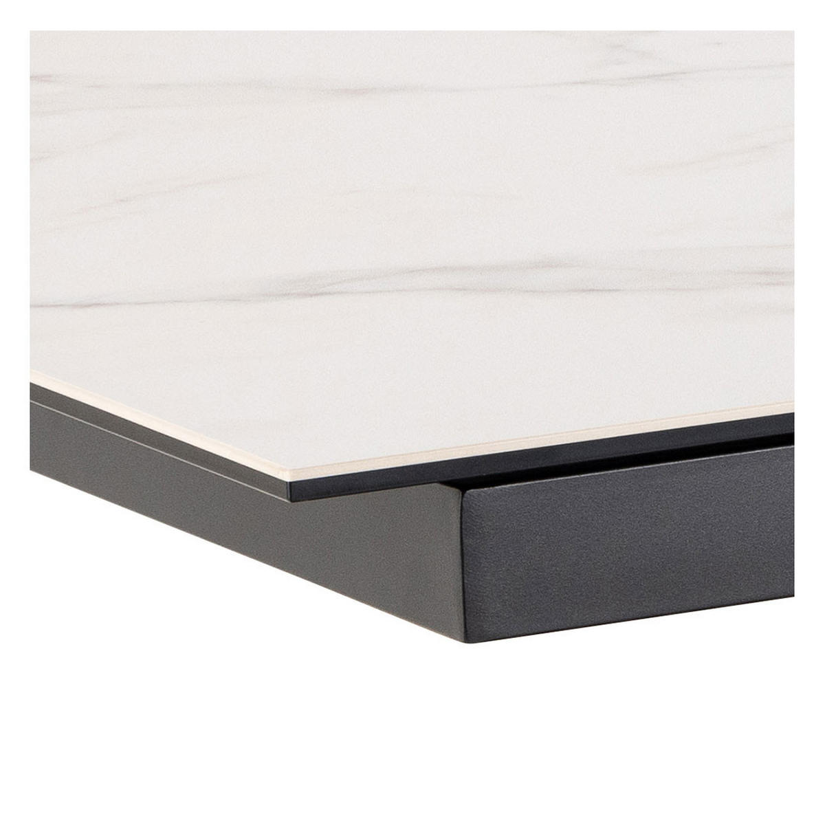ESSTISCH, Irwine, Weiß, Glas, 240 x 100 x 76 cm - Weiß, Glas/Metall (100/240/76cm) - ebuy24