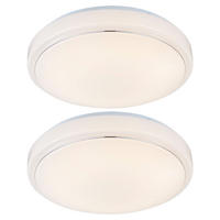 LED DECKENLEUCHTE Tamina Weiß 2er Set - Weiß, Metall (33/33/10cm) - Globo Lighting