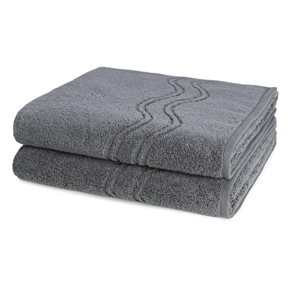 DUSCHTUCH Cashmere feeling 2er-Set - Dunkelgrau, Textil (50/100cm) - Ross