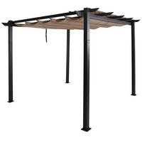 PERGOLA Aluminium 3x3m Creme-Beige - Creme, Metall (300/240/300cm) - BERLINLODGE