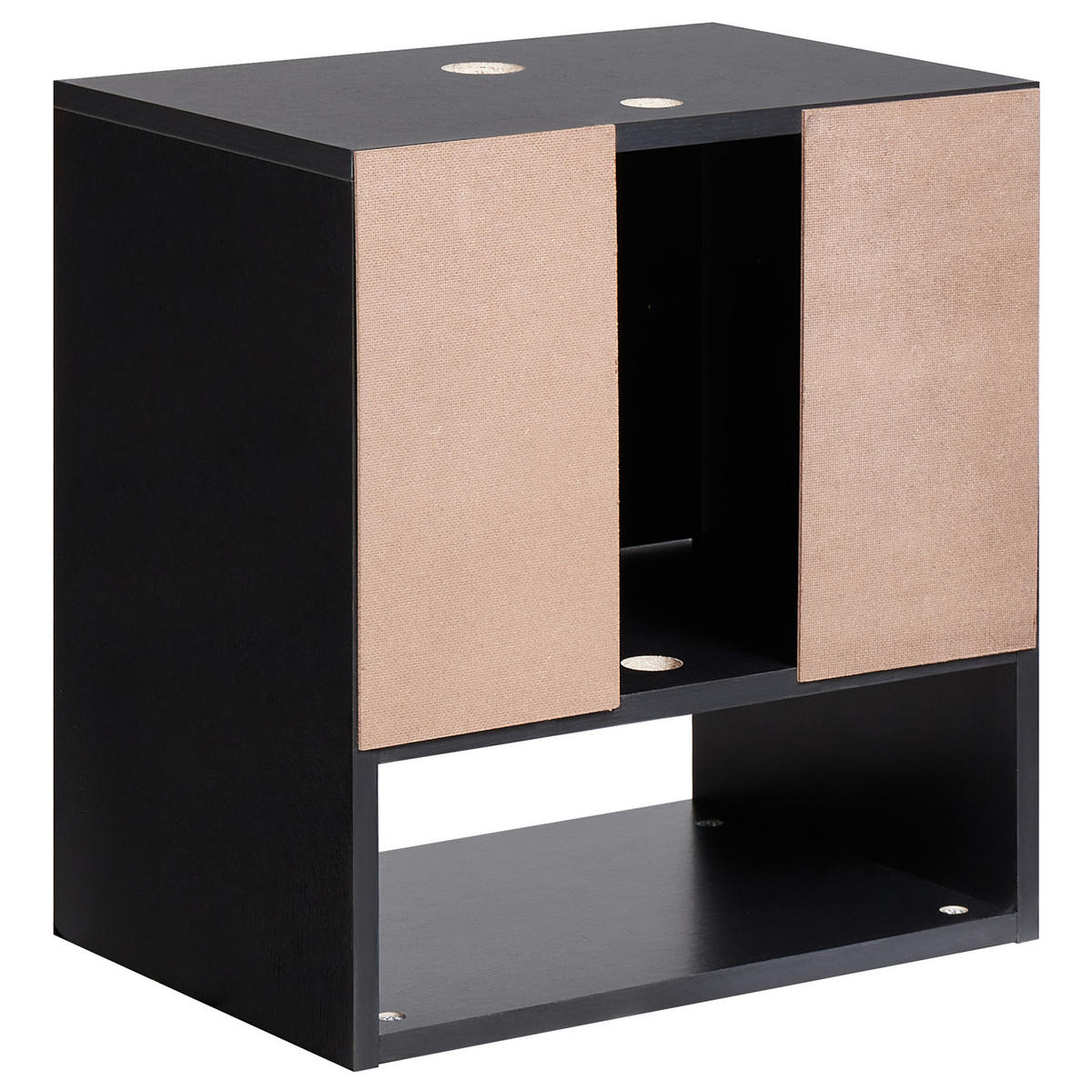 WASCHBECKENUNTERSCHRANK wandmontiertk 45 cm Schwarz Limeria - Schwarz, Holzwerkstoff (45/47/30cm) - Beliani