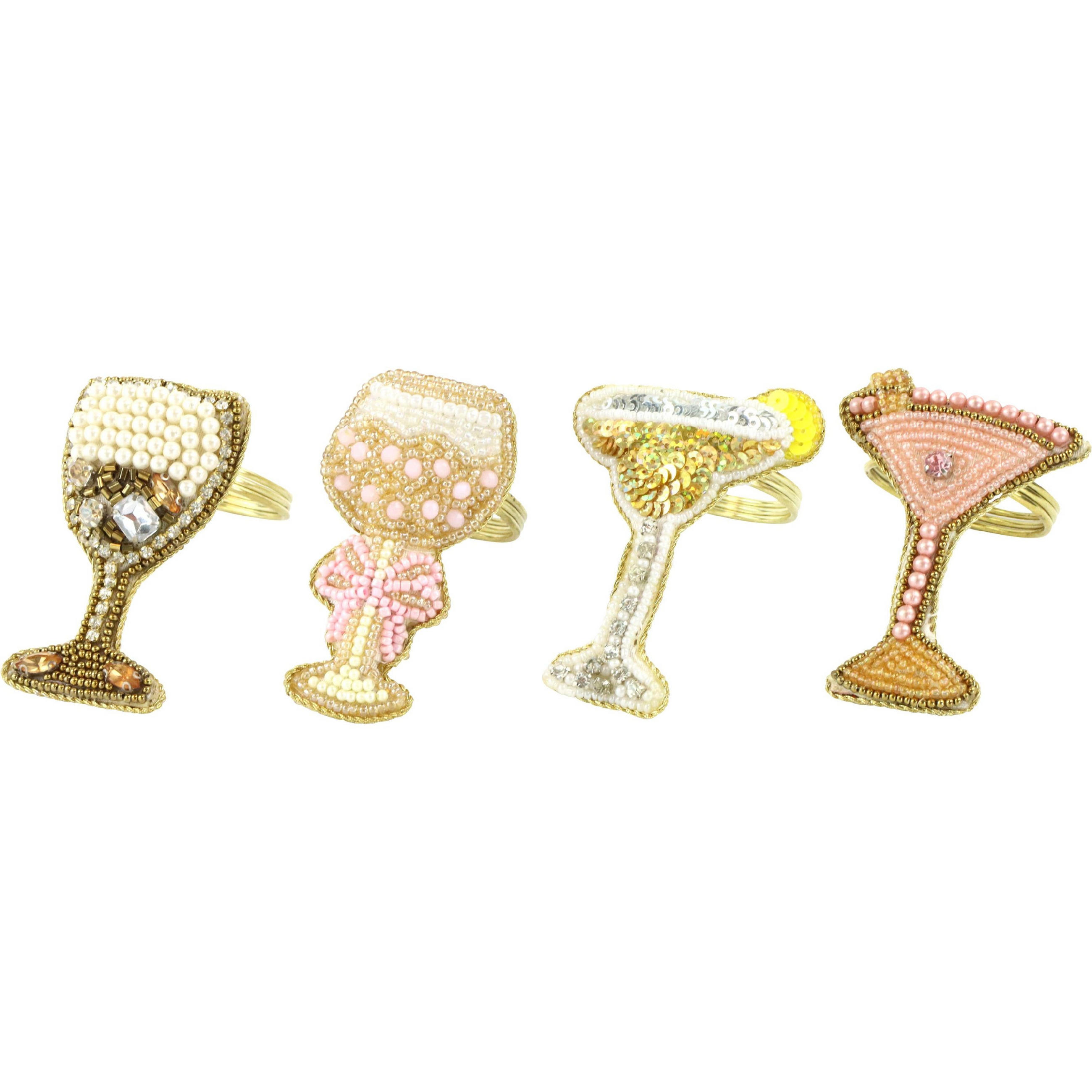 DEKOOBJEKT Cheers 4er Set 8/6/5,5 cm - Silberfarben, Metall (8/5.5/6cm) - FURNARO