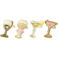 DEKOOBJEKT Cheers 4er Set 8/6/5,5 cm - Silberfarben, Metall (8/5.5/6cm) - FURNARO