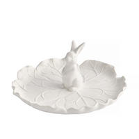 SERVIERTELLER Whitebunno - Weiß, Stein (25.6/11.7/25.6cm) - home&you