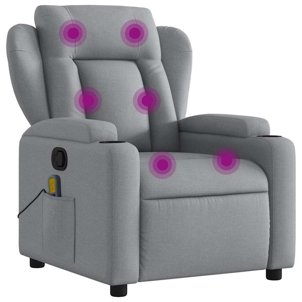 vidaXL Massagesessel Grau 94.5x100x77 cm