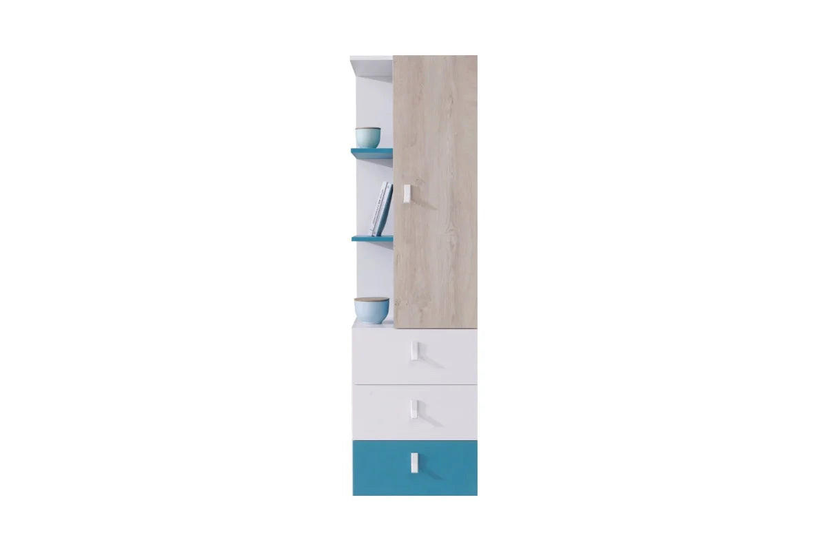 SCHLAFZIMMER Set 6-tlg. – PLANET System – Sonoma Eiche / Weiß - Weiß, Holzwerkstoff (135/190/135cm) - hi-markt