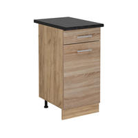 KÜCHENUNTERSCHRANK R-Line Sonoma 40 cm , AP Anthrazit - Honigeiche/Eiche Wotan, Holzwerkstoff (40/81.6/60cm) - Vicco