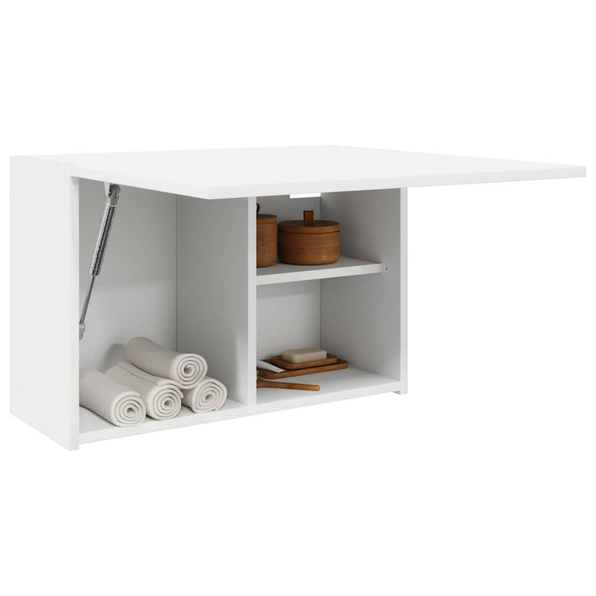 BAD-WANDSCHRANK Weiss 60/25/40 Cm Holzwerkstoff - Weiß, Holzwerkstoff (25/40/60cm) - vidaXL