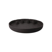KERZENHALTER Slate Smoke, Porzellan, grau, 4 cm - Grau, Keramik (30/4/30cm) - Goebel