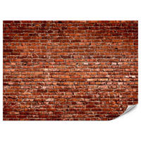 FOTOTAPETE für Wohnzimmer Alte Rote Ziegelwand Rustikal 300x210 - Rot/Orange, Papier (300/210cm) - Muralo