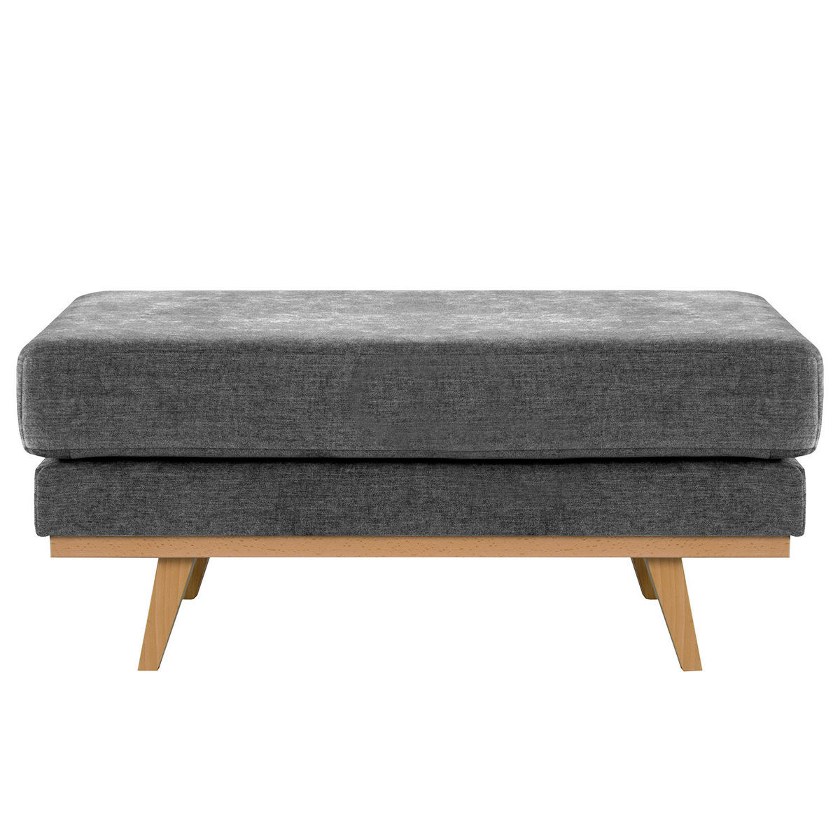 POLSTERHOCKER - Dunkelgrau/Buchefarben, Textil (85/43/60cm) - home24