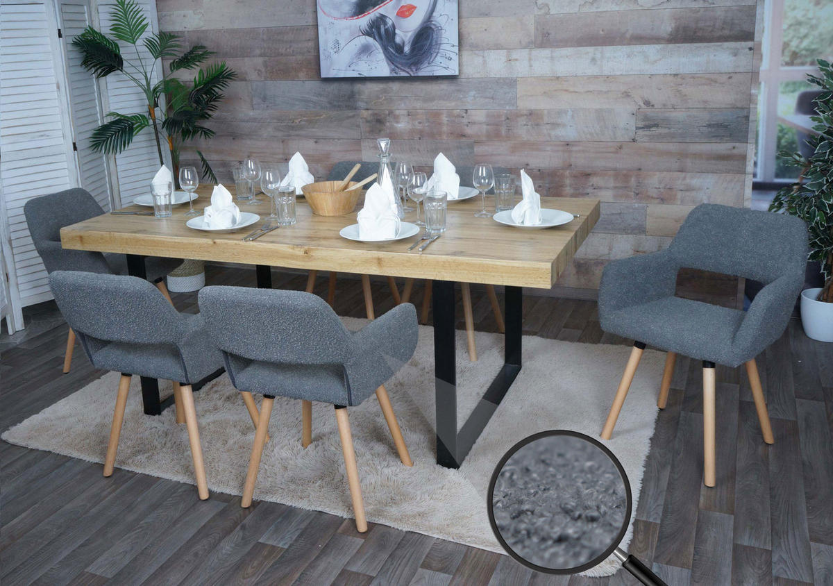 ESSZIMMERSTUHL Anthrazit - Anthrazit, Textil (56/80/53cm) - MCW