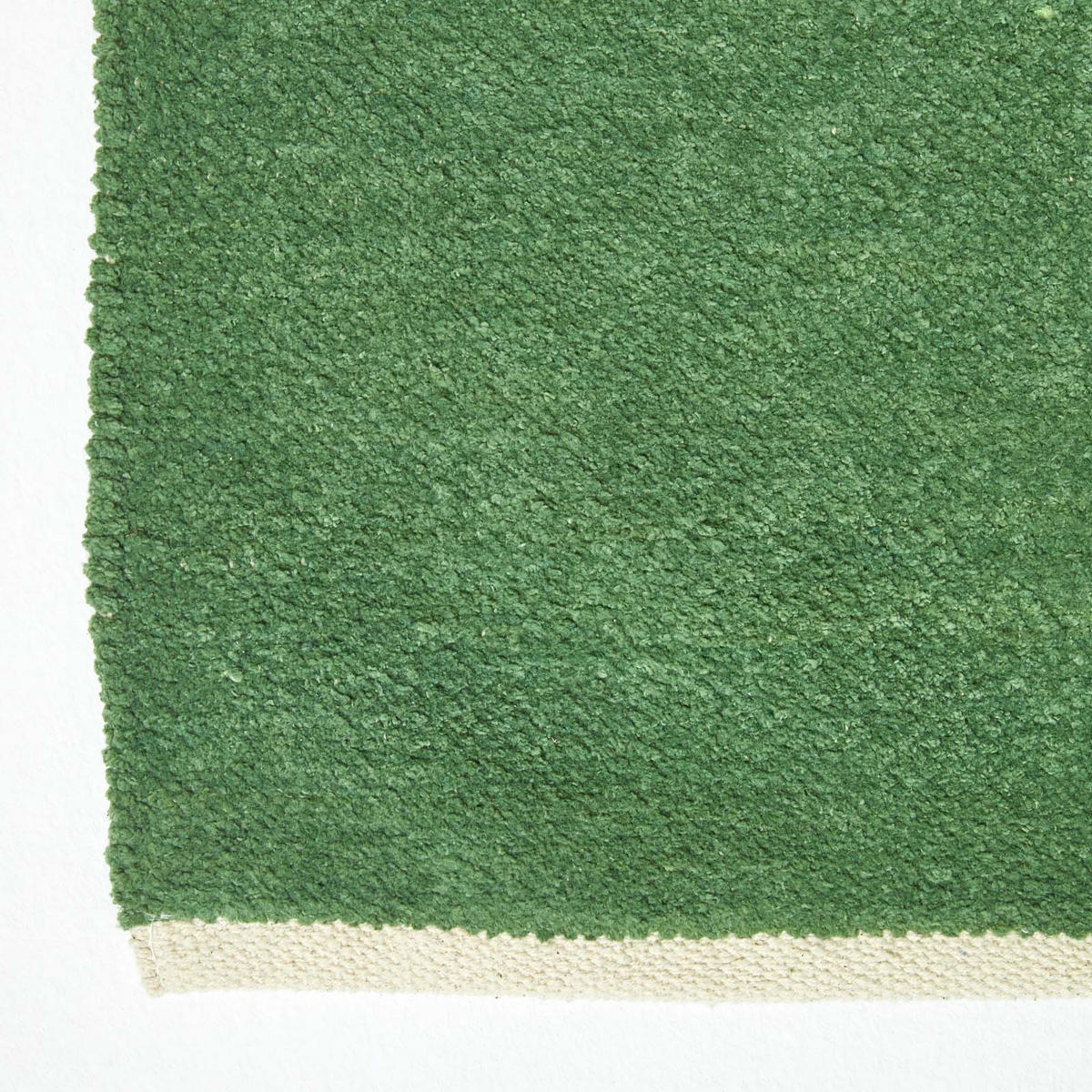 HANDWEBTEPPICH Chenille 60/100 cm - Dunkelgrün, Textil (60/100cm) - Homescapes