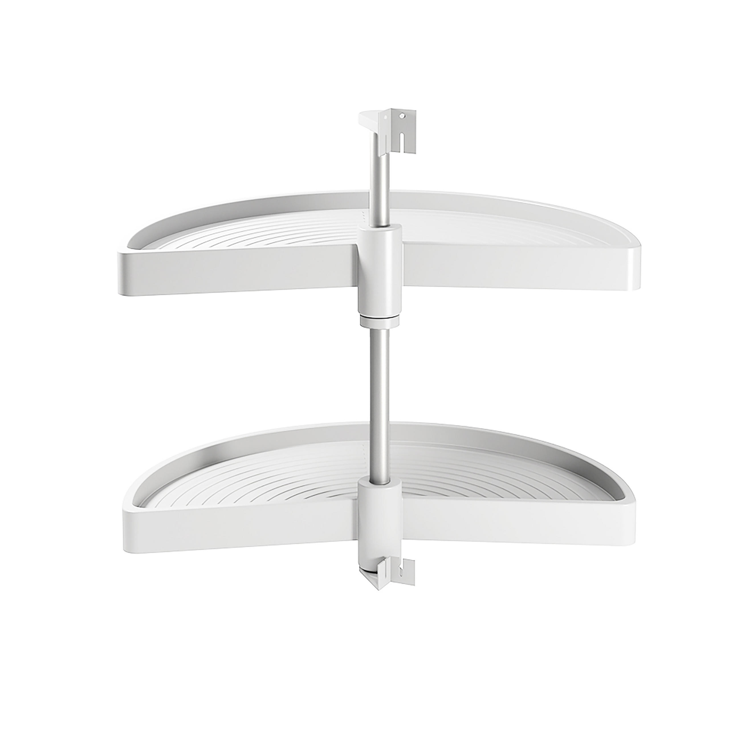 DREHPLATTEN Shelvo 1/2, für 800mm Modul, Kunststoff und Aluminium, weiss 2er-set - Weiß, Kunststoff (80/55/39cm) - EMUCA