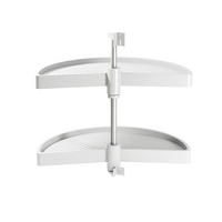 DREHPLATTEN Shelvo 1/2, für 800mm Modul, Kunststoff und Aluminium, weiss 2er-set - Weiß, Kunststoff (80/55/39cm) - EMUCA