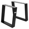TISCHBEINE 2er Set 80GRAD 40 x 43 cm Schwarz - Dunkelgrau, Metall (40/8/43cm) - ML-DESIGN
