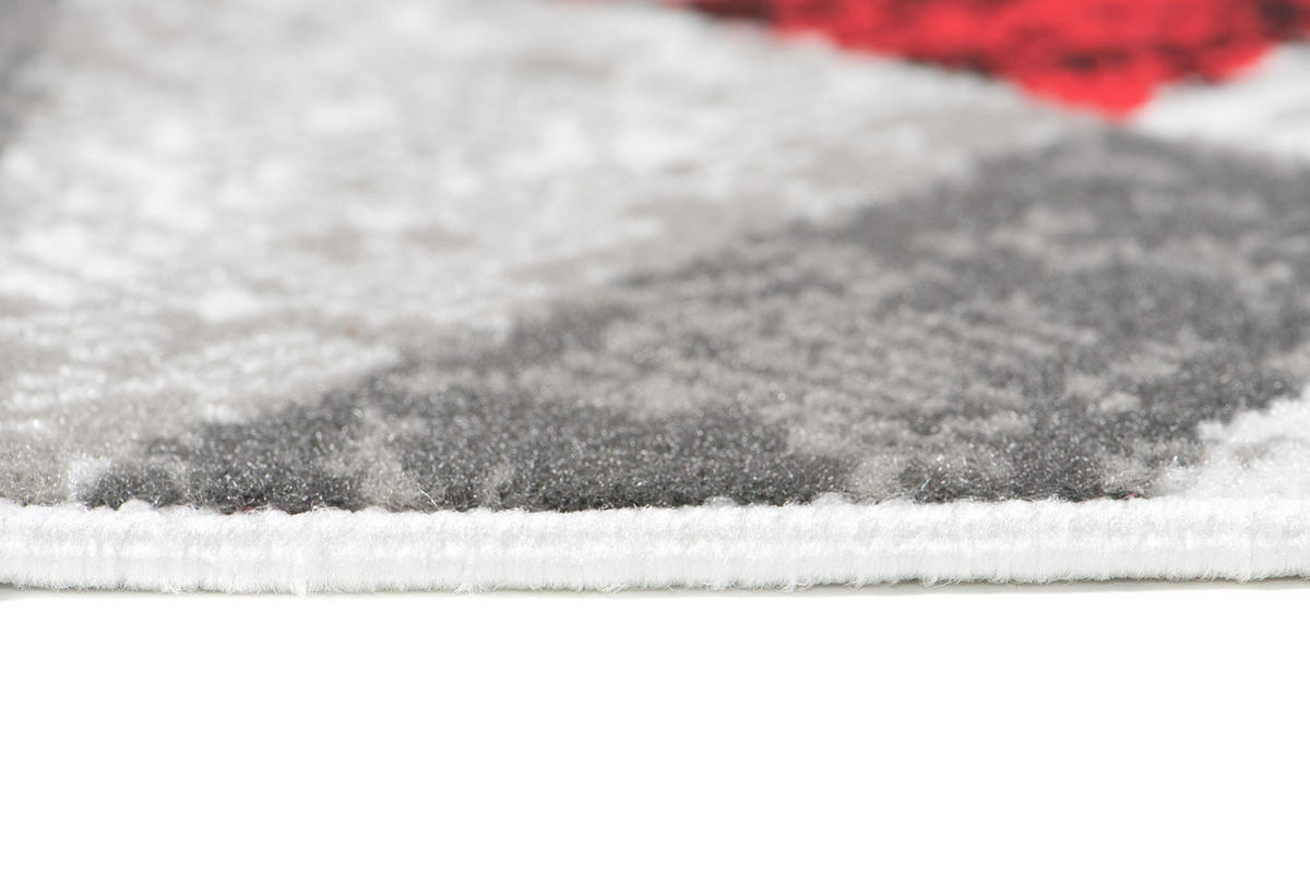 TEPPICH MAYA Rot Geometrisch Streifen Meliert 80/150 cm - Rot, Textil (80/150cm) - Tapiso