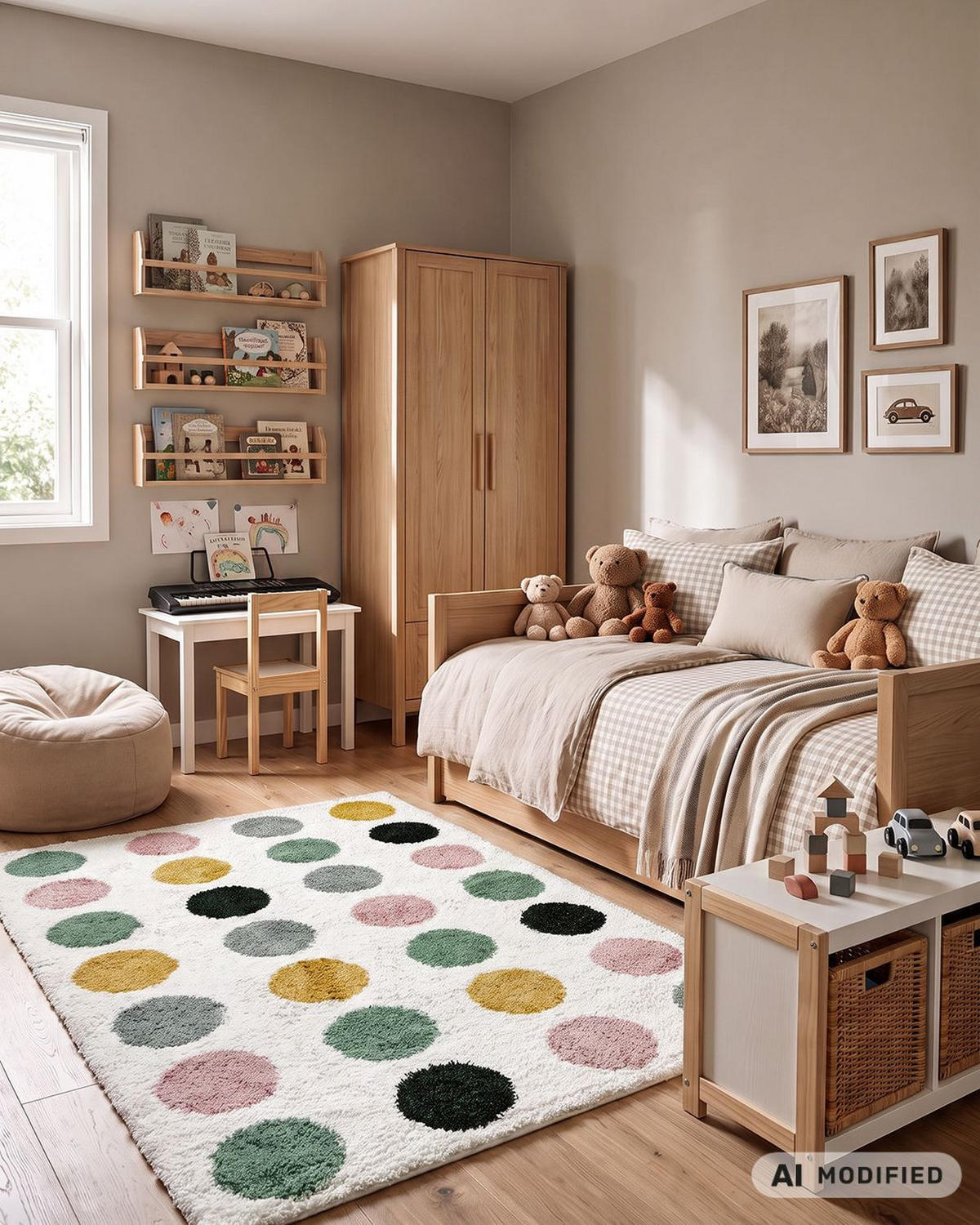 KINDERTEPPICH Ibi Estilo Mazovia 140x200cm Creme Rosa Geometrisch Langflor - Creme, Textil (140/200cm) - Mazovia