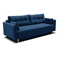 SOFA Blau LEMA Ausziehbar - Blau, Textil (216/85/91cm) - Sepro Meble