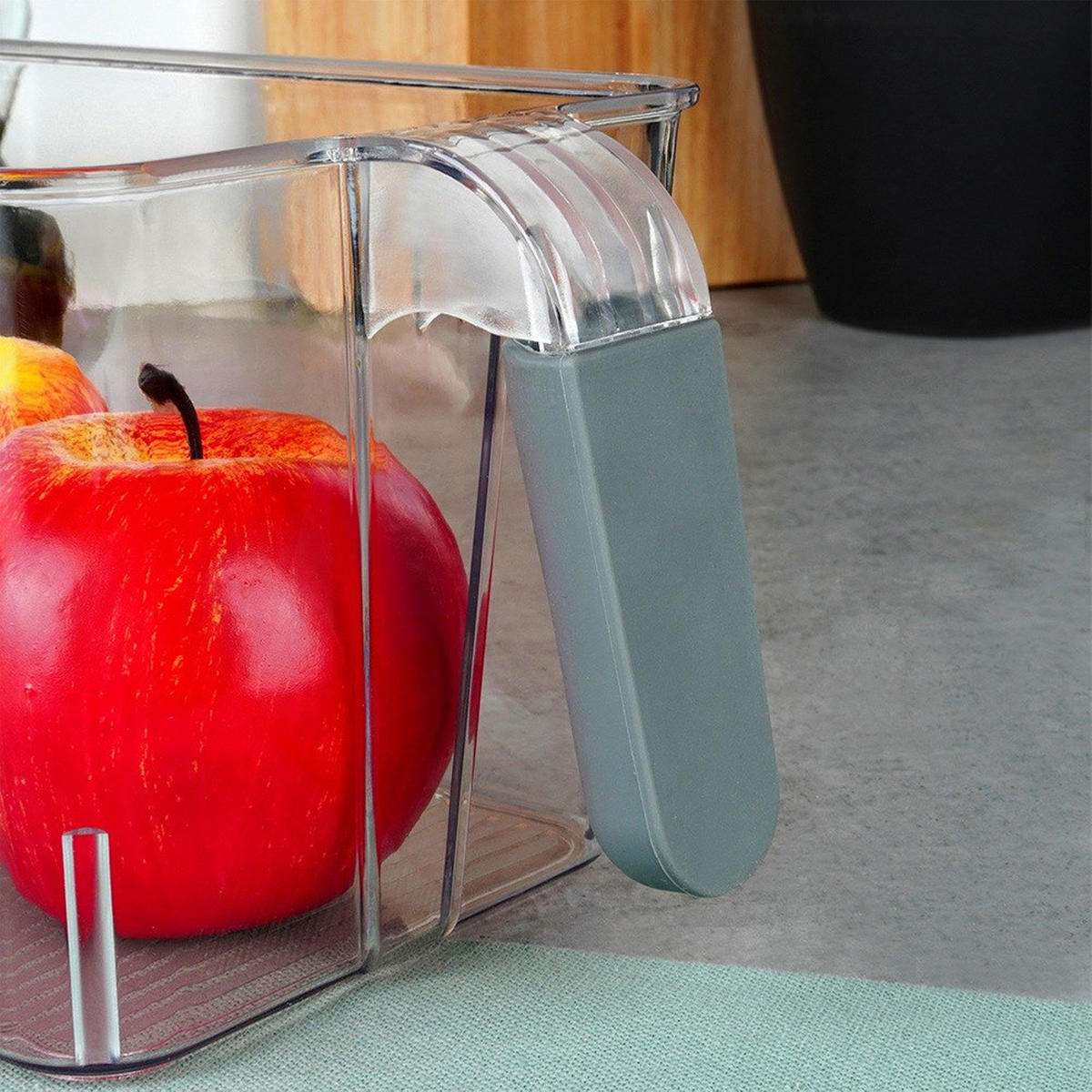 KÜHLSCHRANK-ORGANIZER mit Griff 30 x 13 x 11,5 cm - Transparent, Kunststoff (30/11.5/13cm) - Excellent Houseware