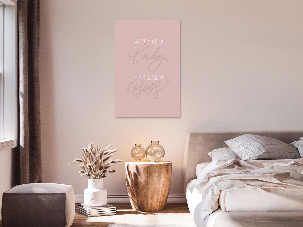 KUNSTDRUCK Rosa 80/120 cm - Pink/Weiß, Textil (80/120cm) - KUNSTLOFT
