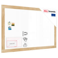 MAGNETISCHES Whiteboard, trocken abwischbar PREMIUM 180x120cm, massiver Rahmen im Eichendesign - Weiß, Metall (180/120/2cm) - ALLboards