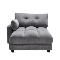 SOFABETT 140/112/81 cm Grau - Grau, Textil (112/81/140cm)