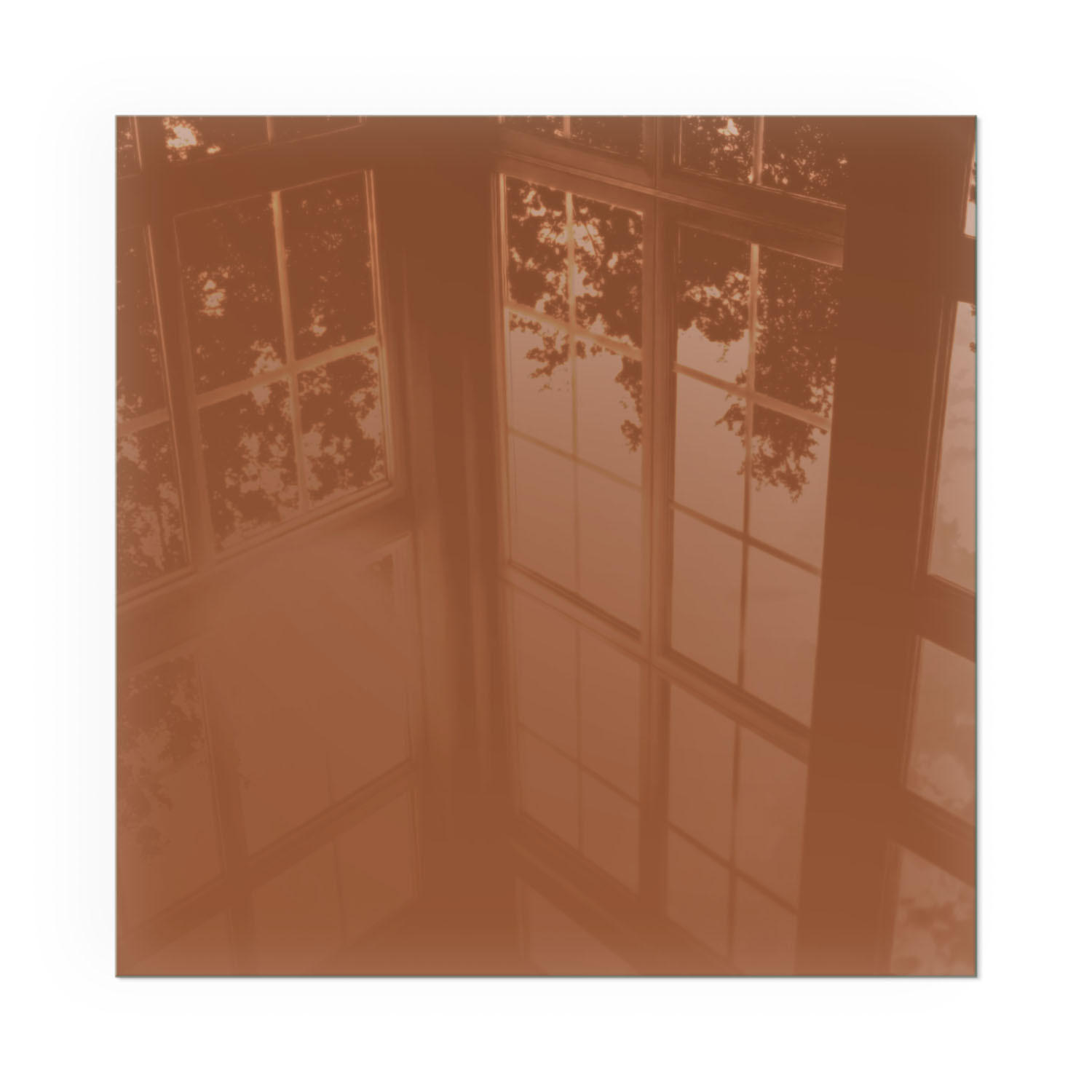 GLASPLATTE für Kamin 50x50 cm - Braun, Glas (50/50/0.4cm) - TULUP